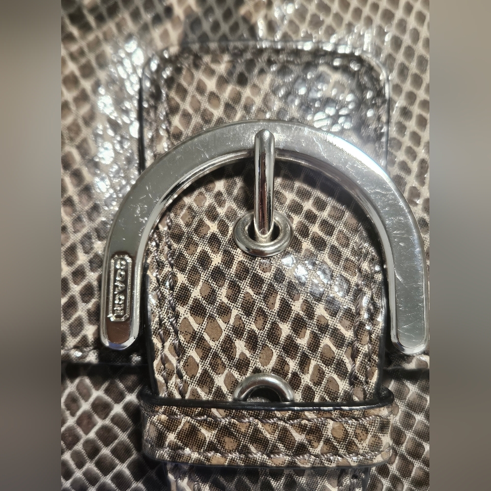Y2K Coach Soho Python Embossed Leather Mini Crossbody Bag - Picture 2 of 10